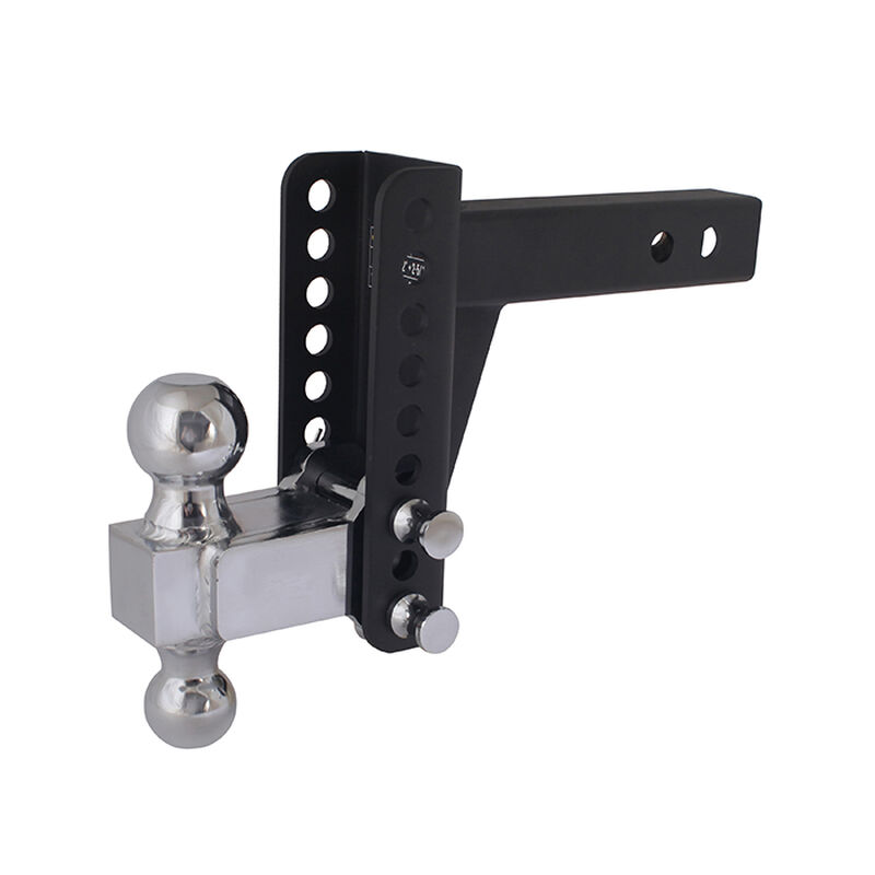Trailer Valet Blackout 14,000 lbs Capacity Adjustable Drop Hitch, 2 inch and 2-5/16 inch Ball - 0-6 inch Drop image number 1