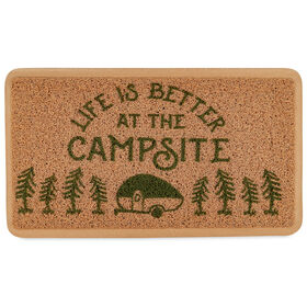 Camco "Life Is Better At The Campsite" Scrub Rug, Brown