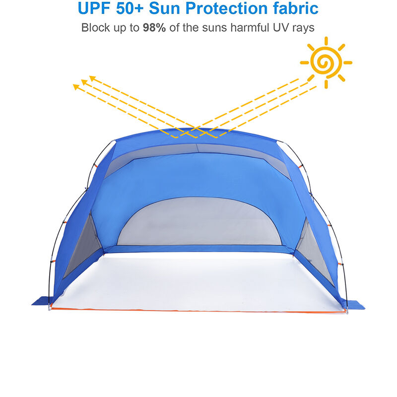 MF Studio 3-4 Person Beach Canopy and Portable Shade, Blue image number 3