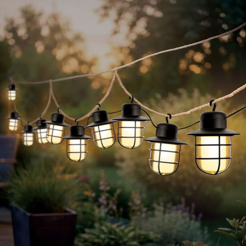 Colorways 10' Black Lantern String Light image number 2