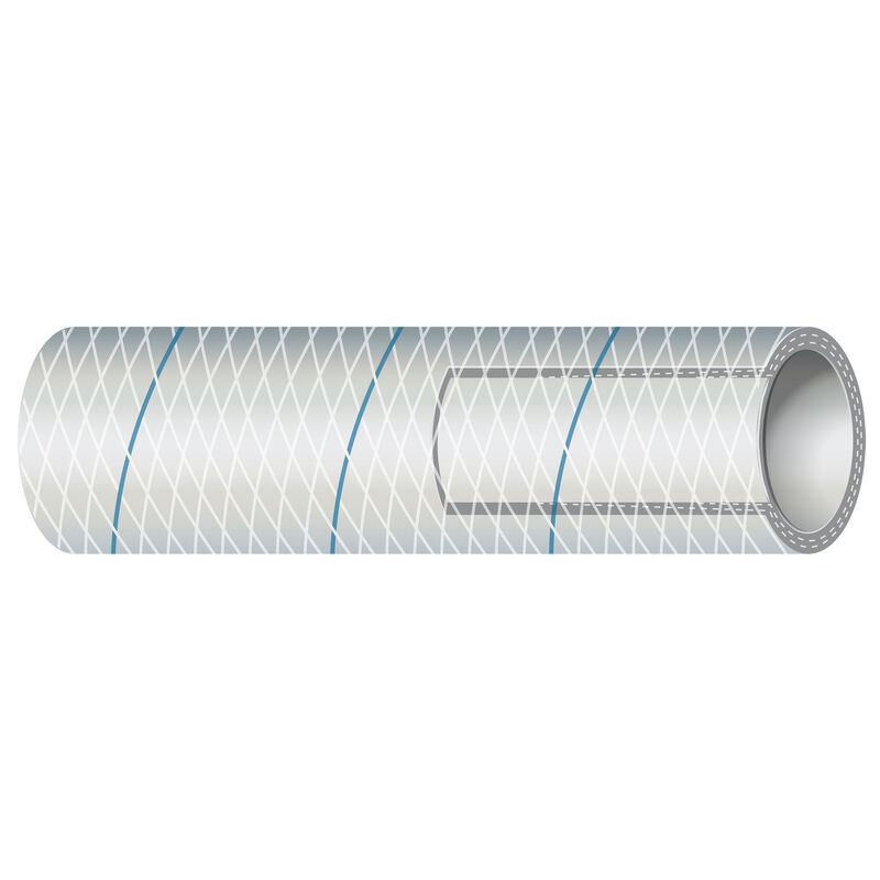 Shields 5/8" Polyester-Reinforced Blue-Tracer Tubing, 10'L