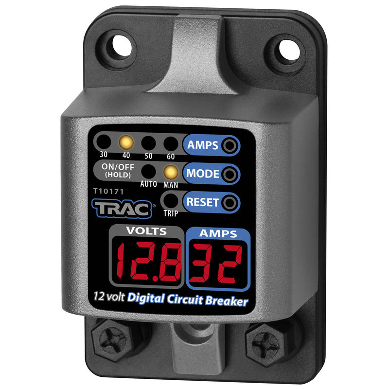 TRAC Digital Circuit Breaker With LED Display, 30-60 Amps image number 1
