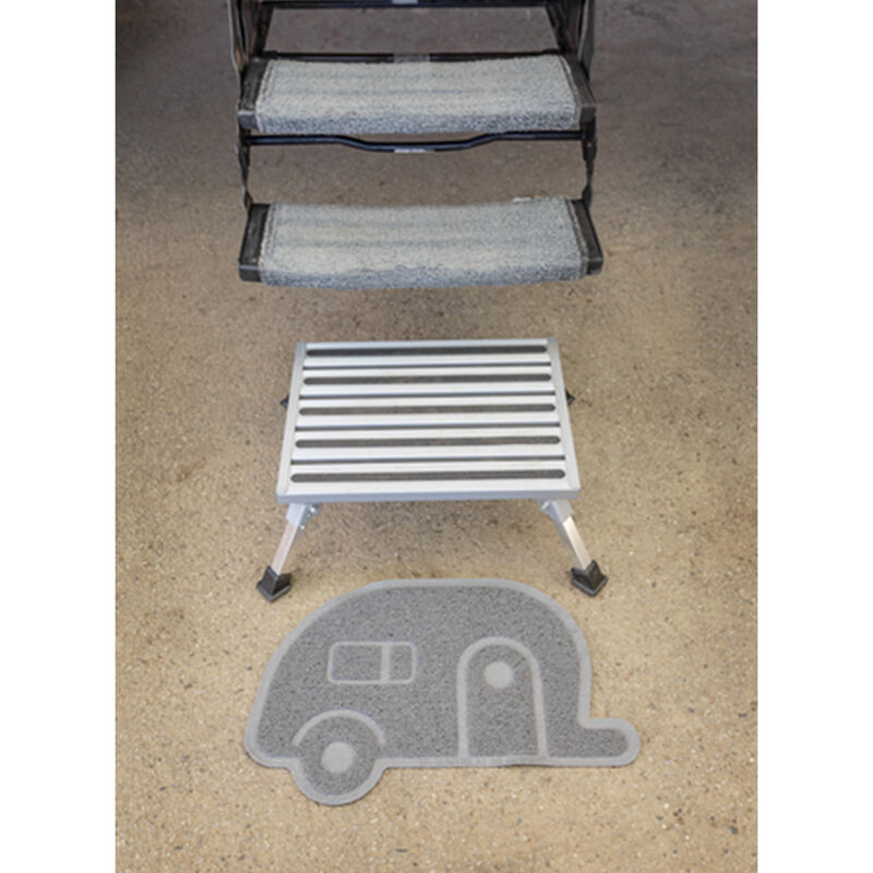 Camco Life is Better at the Campsite Door Mat, Retro Travel Trailer image number 3