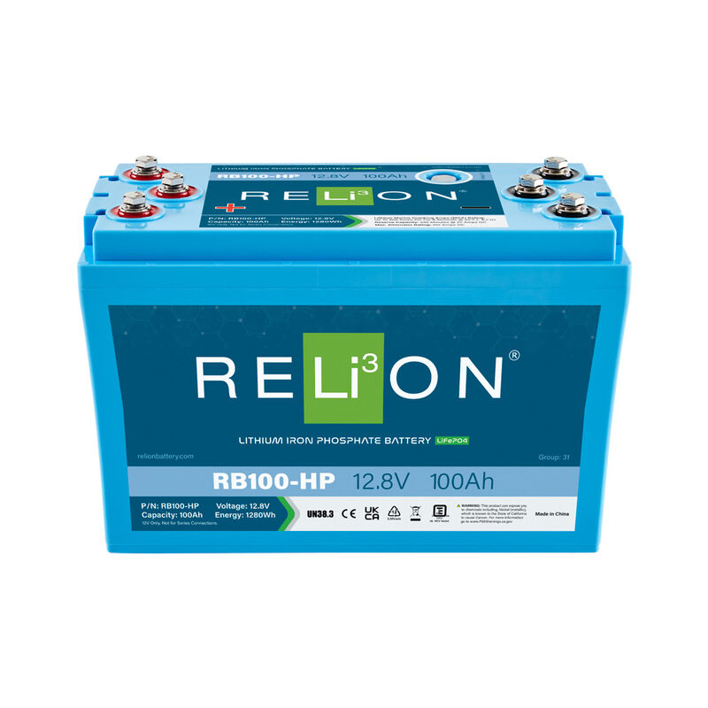 RELiON RB100-HP 12V 100Ah Deep Cycle Lithium Starting Battery, Group 31 image number 2