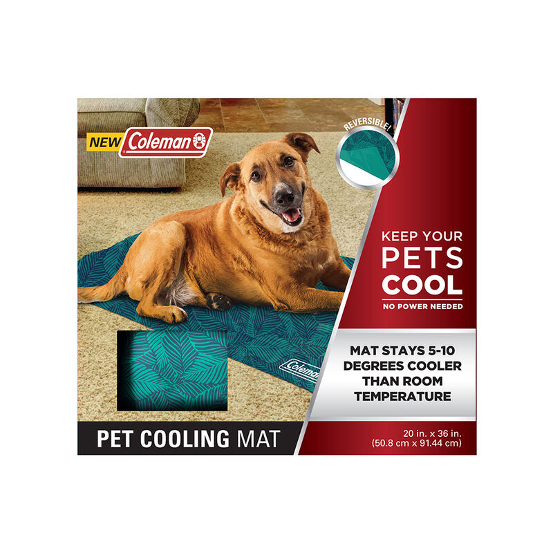 Coleman Unique Petz Rectangular Reversible Cooling Mat, Navy/Teal image number 2