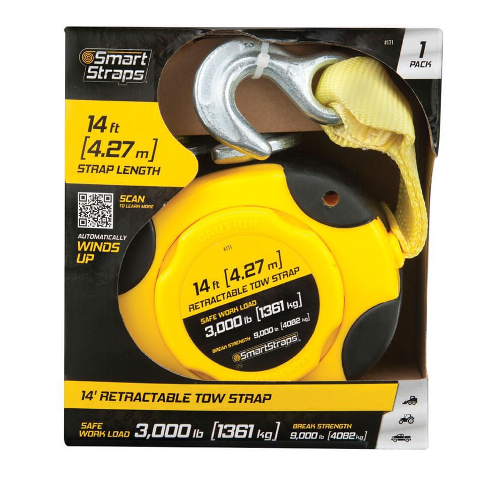 SmartStraps 14' Retractable Tow Strap, 1-Pack