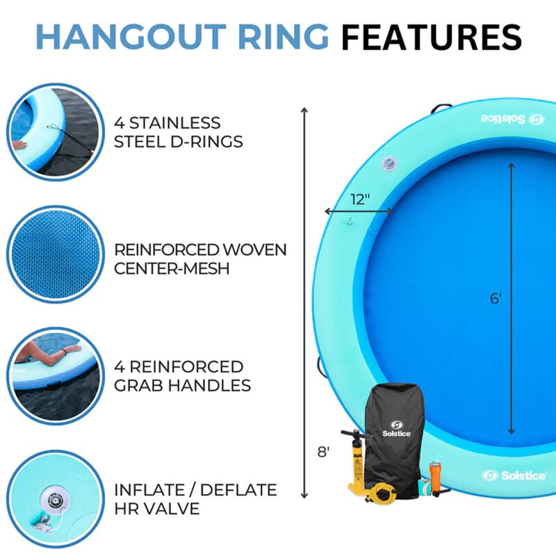 Solstice 8' Mesh Inflatable Hangout Island Ring image number 5