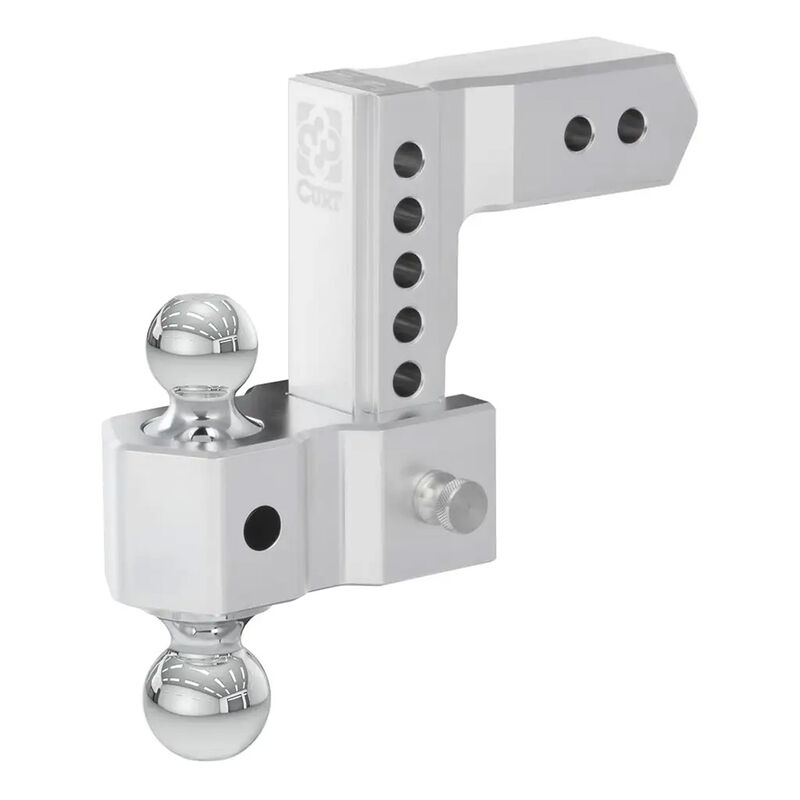 CURT AlumaLite Aluminum Hitch w/Dual Ball, 6 in Drop, 2-1/2 in Shank #45385 image number 2