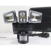 Nature Power Solar Motion-Activated 1200 Lumens Triple Head Security Light