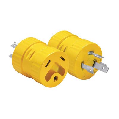 One-Piece Generator Adapter,  30 Amp 3-Prong Male to 30 Amp Female