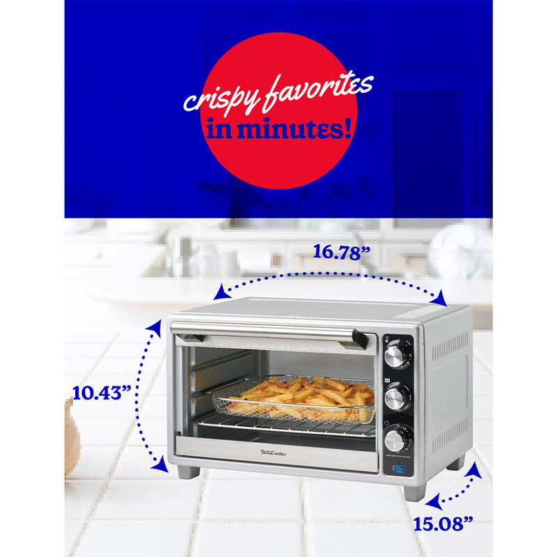 Betty Crocker Air Fryer Convection Toaster Oven, Silver image number 7