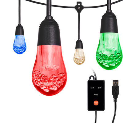 Enbrighten Acrylic Cafe String Lights, USB, 12'