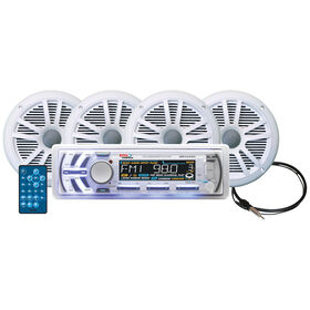 Boss Audio MCK1440W.64 Receiver Package With Four Speakers