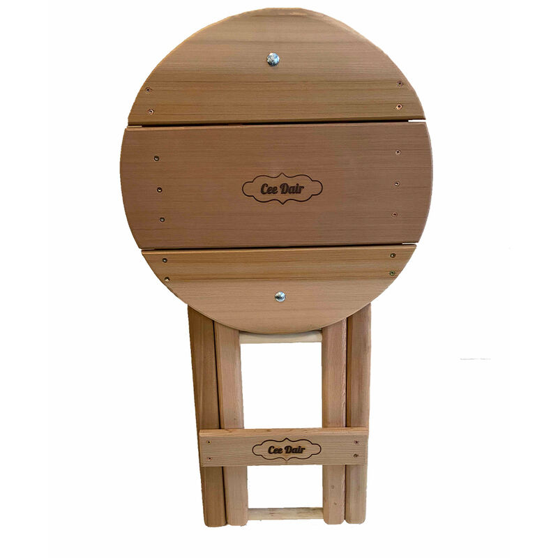 Cee Dair Wood Products Llc Cedar Wood Round Stool image number 4