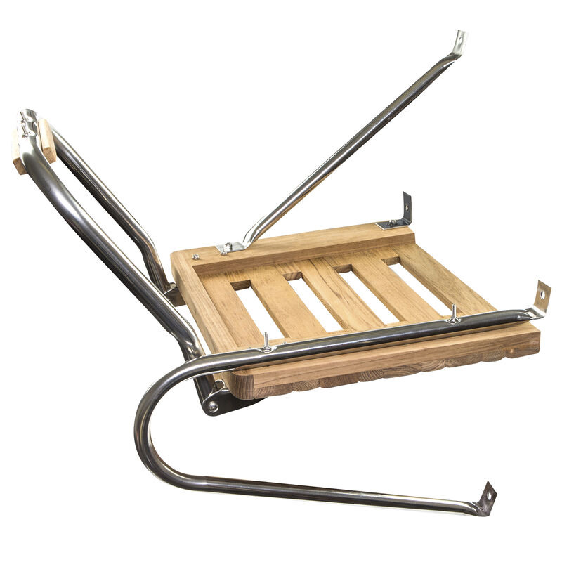 Whitecap Teak Swim Platform, One-Step Ladder, for Boats with Outboard Motors image number 4