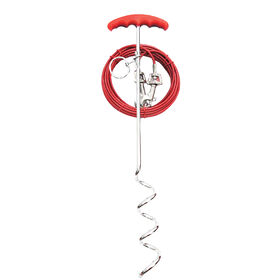 Boss Pet 20' Large Tie-Out And Spiral Stake Combo Pack
