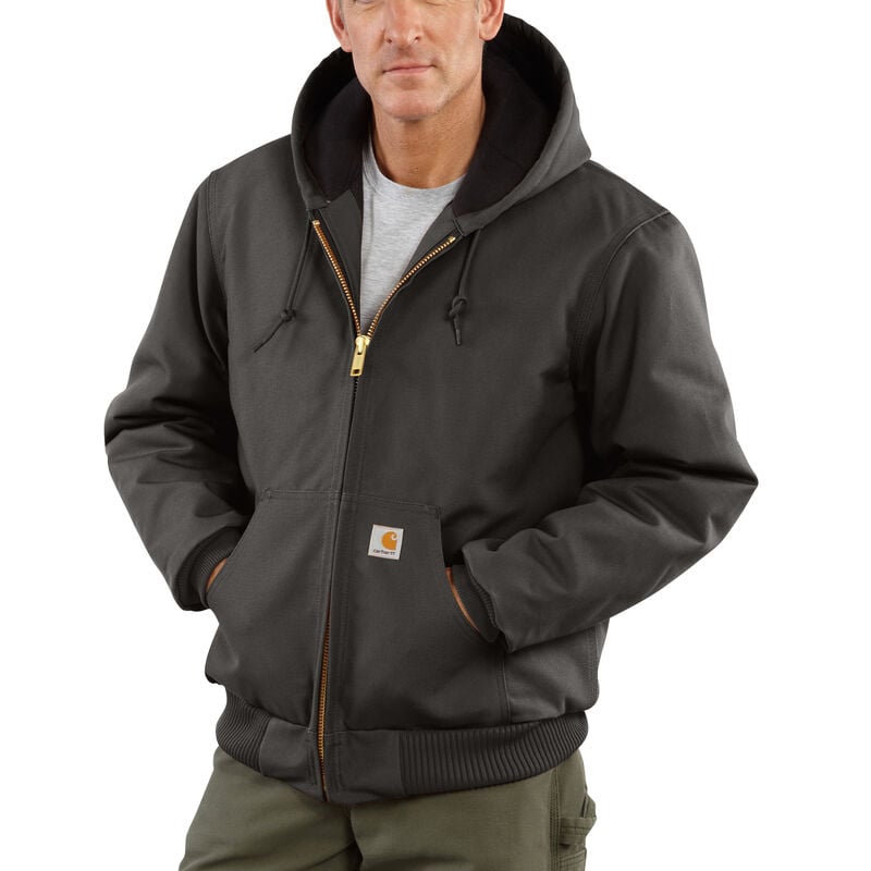 Carhartt Men's Duck Quilted Flannel-Lined Active Jacket image number 7