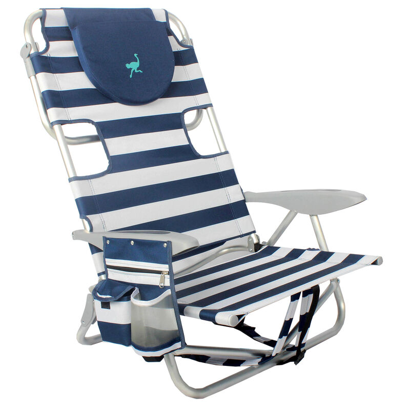 Ostrich Deluxe On-Your-Back Chair, Blue/White image number 1