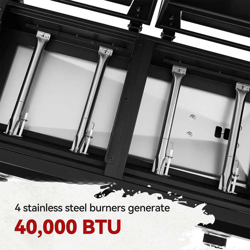 Royal Gourmet 4-Burner Portable Propane Gas Grill Griddle image number 6