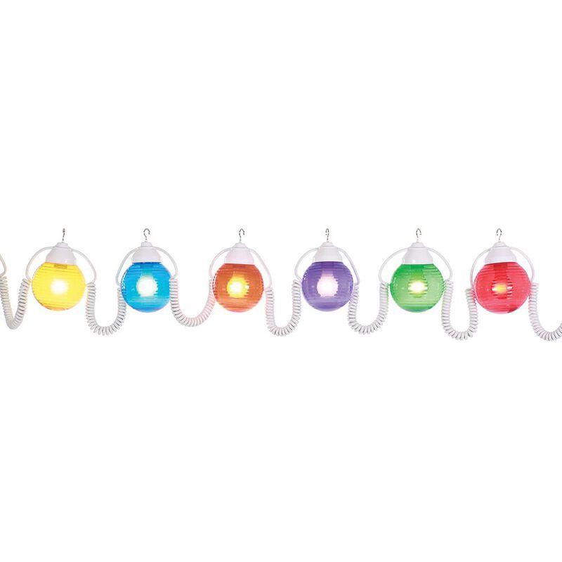 6 Multicolor Globe Lights with 30' Cord image number 5