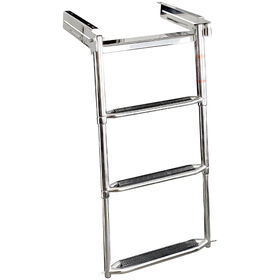 Overton's Slide-in 3 Step Telescopic Stainless Steel Swim Platform Ladder