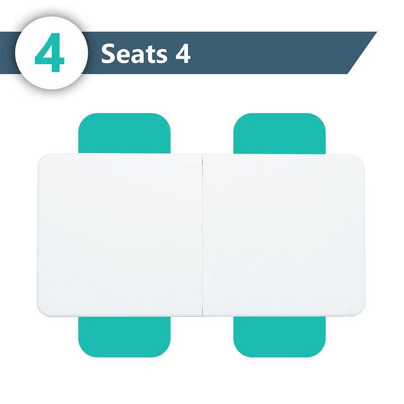 Peakform 4' Adjustable Fold-in-Half Table, White image number 8