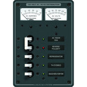 Blue Sea 120V AC Main + 3 Position Circuit Breaker Panel w/Analog Meters