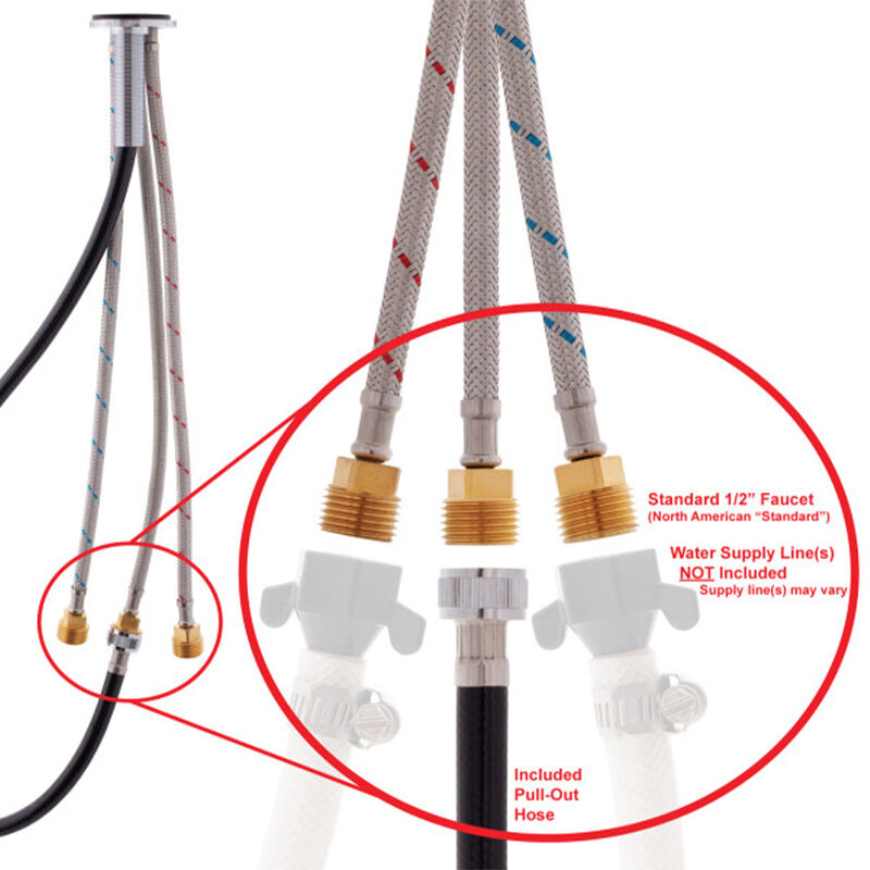 Ambassador Marine Trinidad Head/Shower Combo Faucet with Small Marine Sprayer image number 5