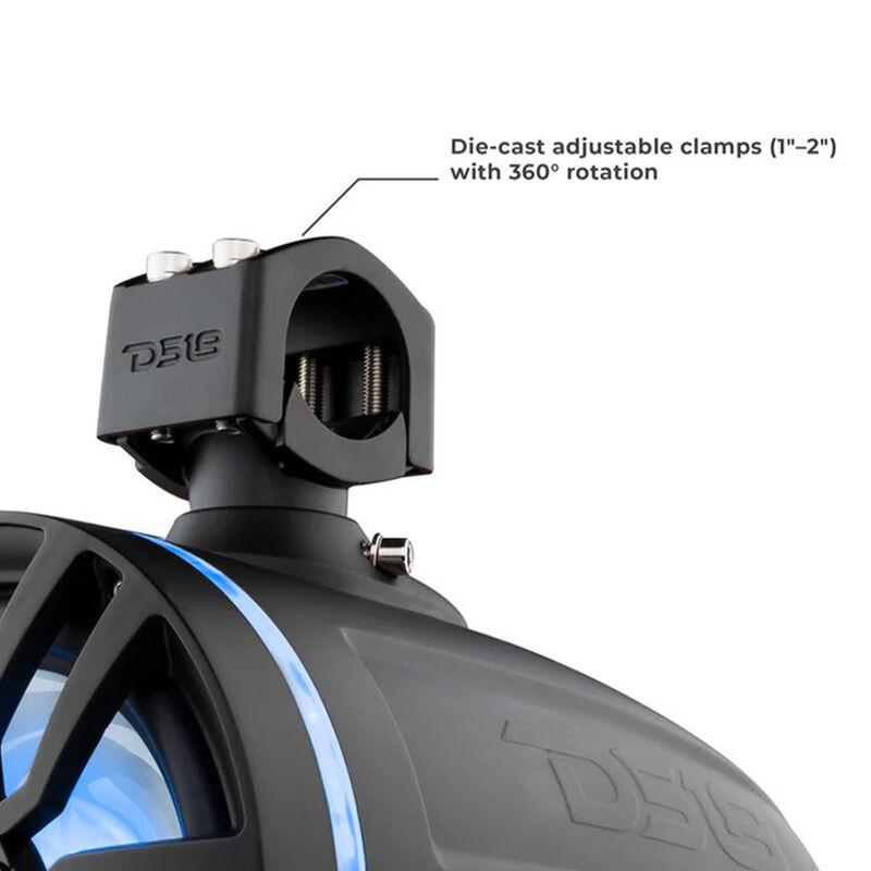 DS18 NXL-X6TP 6.5" Marine Tower Speakers with RGB LED Lights, Pair image number 2