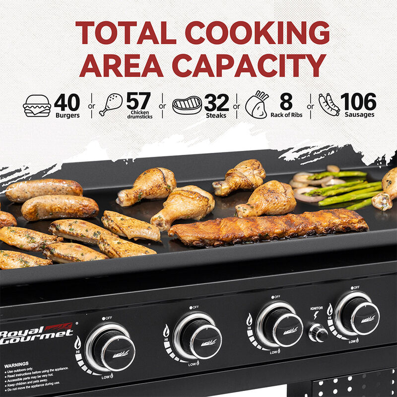 Royal Gourmet 44" 6-Burner Gas Griddle image number 15