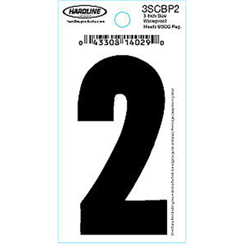 Hardline 3" Vinyl Boat Numbering 3SCBP2 image number 1