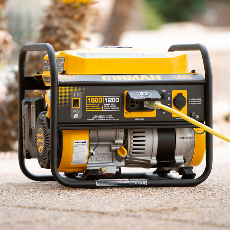 FIRMAN 1500/1200 Watt Recoil Start Gas Portable Generator  image number 2