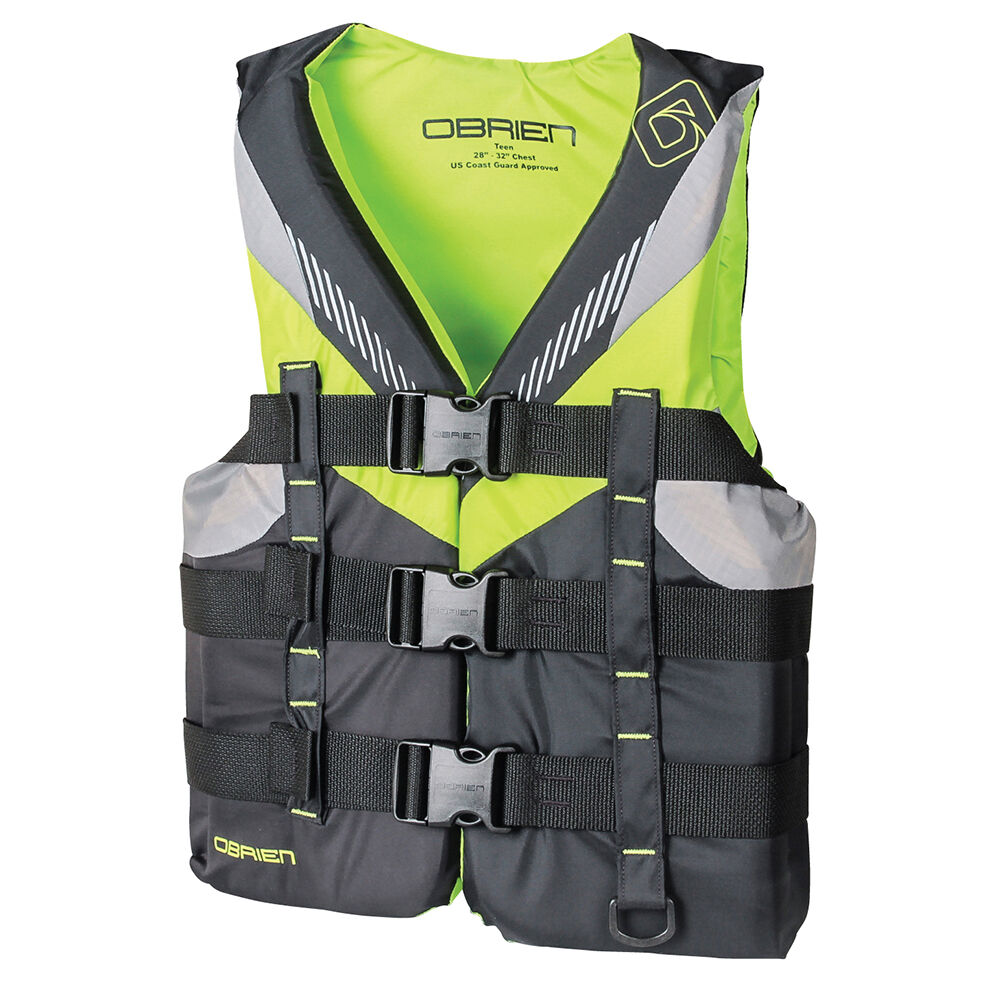 O'Brien Teen Nylon Life Jacket Green Overton's