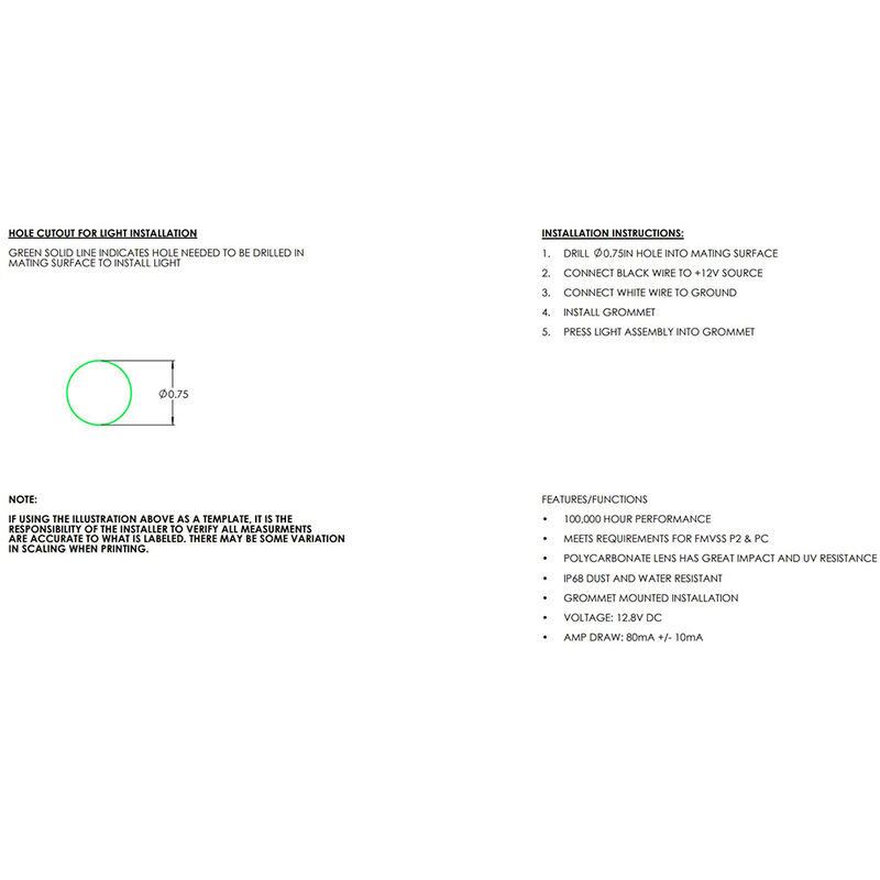 TecNiq S34 Amber PC/P2 Rated Miniature Side Marker image number 4