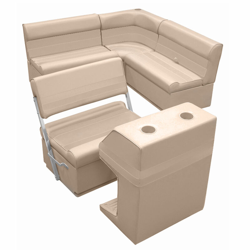 Deluxe Pontoon Furniture w/Toe Kick Base - Rear Group 3 Package, Sand