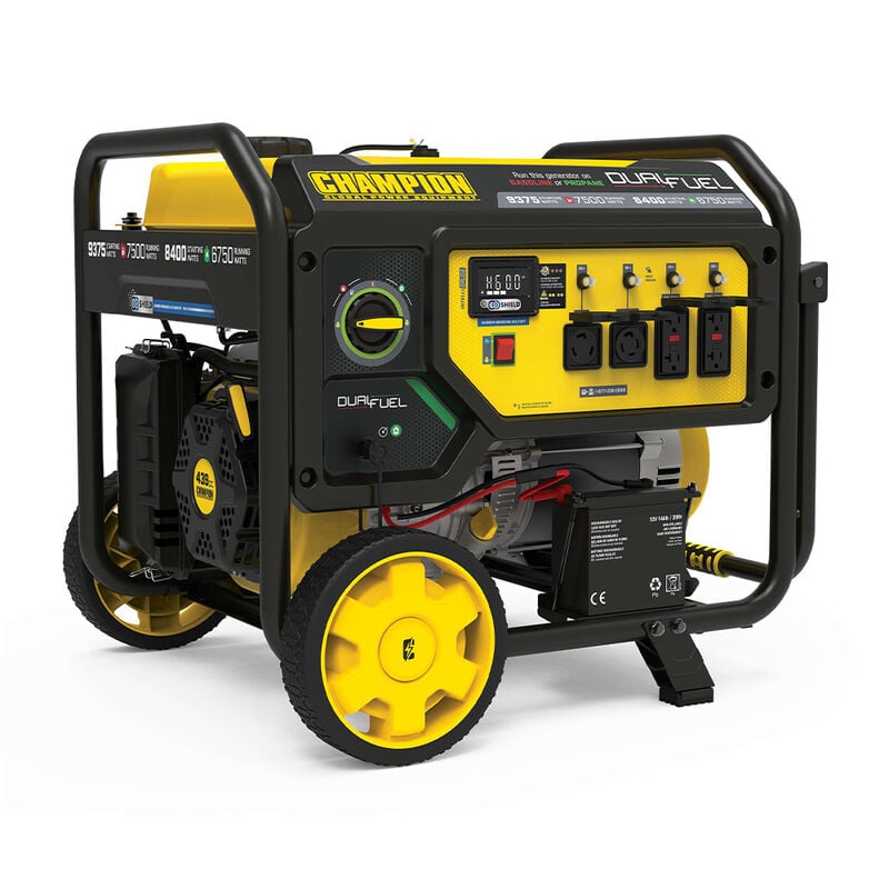 Champion 7500-Watt Dual Fuel Portable Generator with CO Shield image number 2