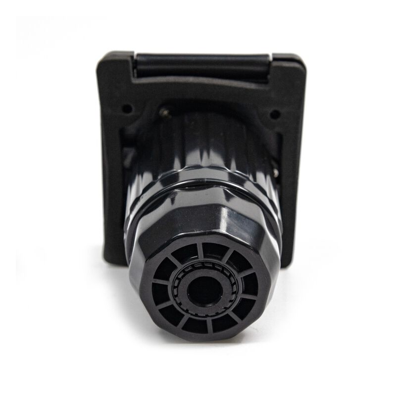 Electric World 50A Black RV Inlet with Stainless Steel Cover image number 6