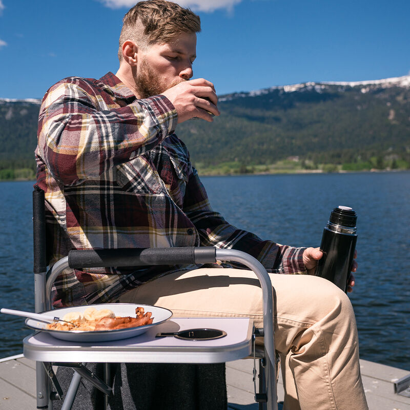 Stansport Folding Director's Chair with Side Table image number 2