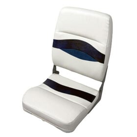 Horizon Manufacturing Elite Series Pontoon Fold Down Boat Seat - White/Navy/Blue