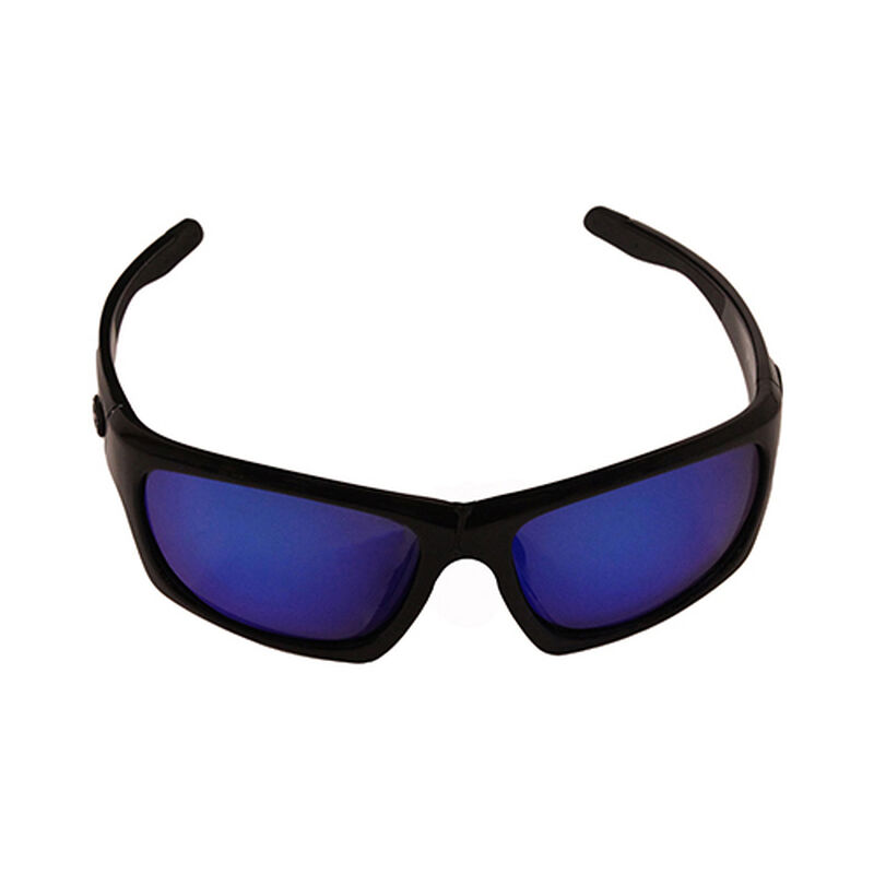 Strike King SK Plus Cypress Sunglasses - Shiny Black Frame, Blue Mirror Lens image number 2