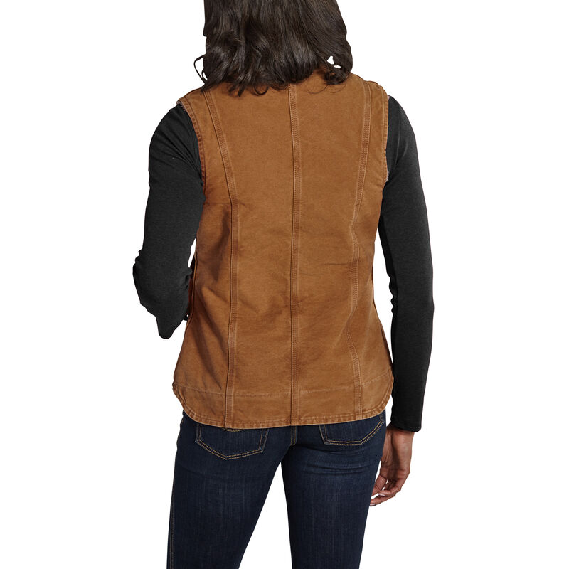 Carhartt Women's Sandstone Sherpa-Lined Mock-Neck Vest image number 6