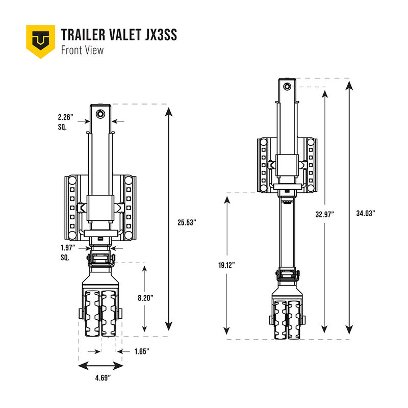 Trailer Valet JX3-SS 3,000-lb. Side-Mount Drill Jack image number 5