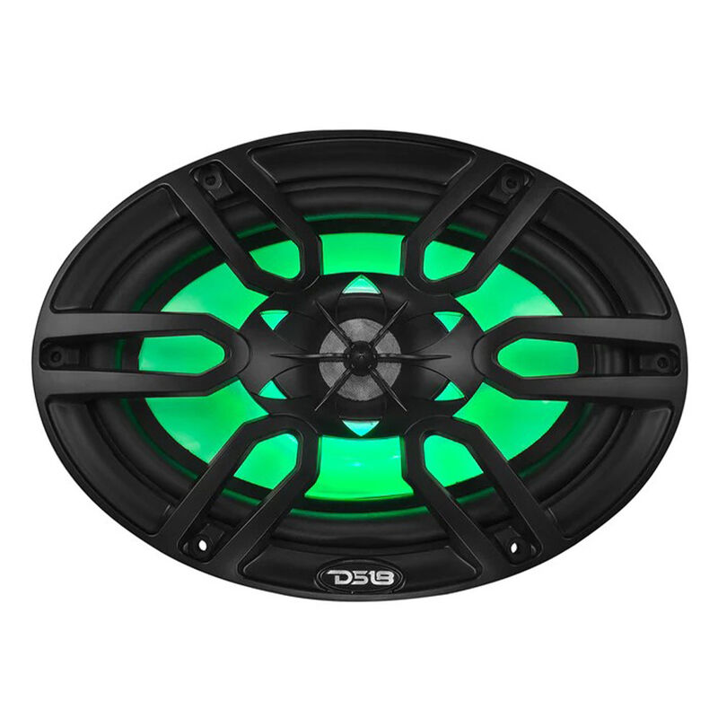 DS18 NXL-69 6" x 9" Two-Way Coaxial Marine Speakers with RGB LED Lights, Pair image number 2