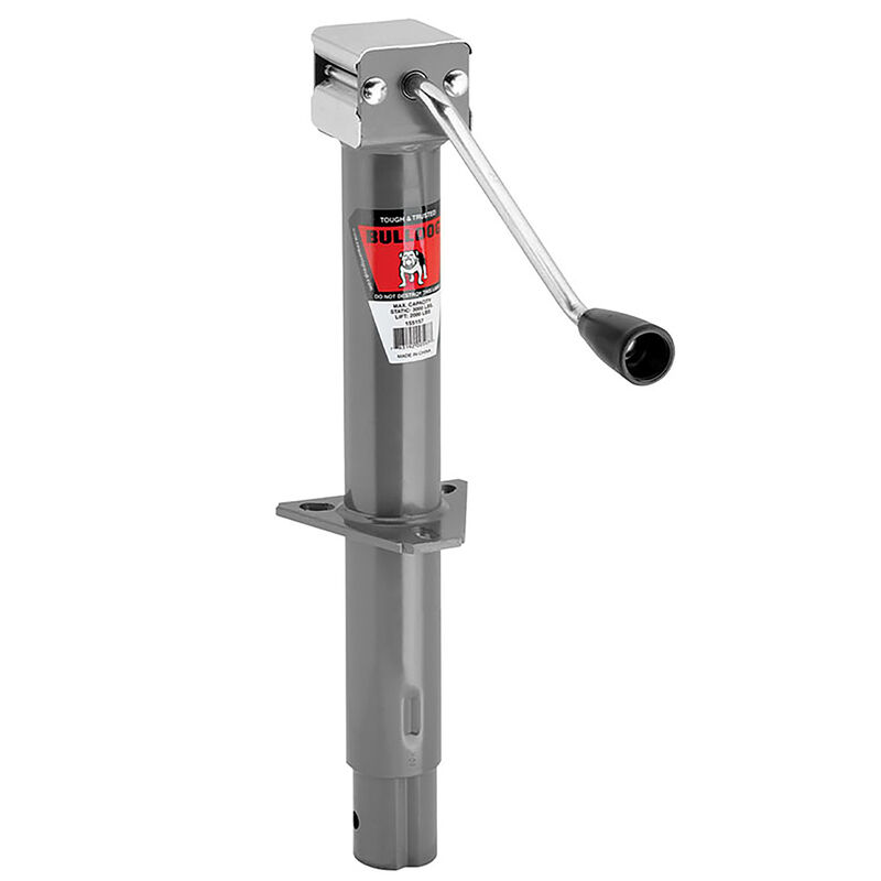 Bulldog Trailer Tongue Jack, A-Frame Round Sidewind Jack; 2000 Pound