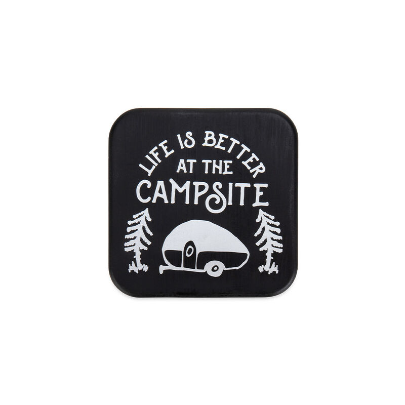 Camco Life is Better at the Campsite 2" Hitch Receiver Cover, Sketch image number 1
