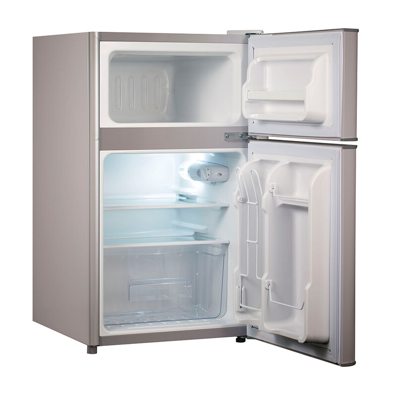 Black+Decker 3.1 cu. ft. 2-Door Mini Fridge with Freezer, VCM Stainless Look image number 4