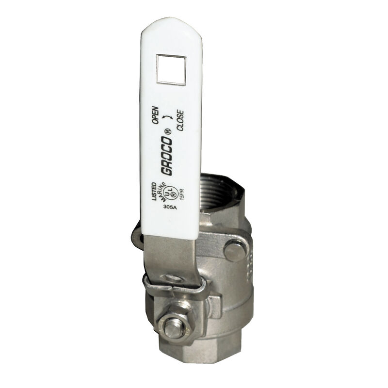 Groco IBV Series Stainless Steel Full-Flow In-Line Ball Valve, 1-1/2" Pipe image number 1
