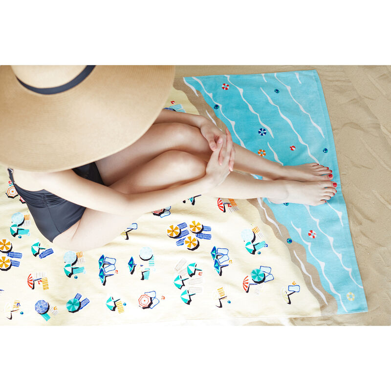 Printed Village Beach Towel image number 20