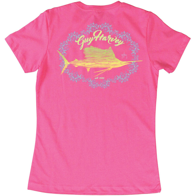 Guy Harvey Women's Sailfish In Motion Short-Sleeve Tee image number 1