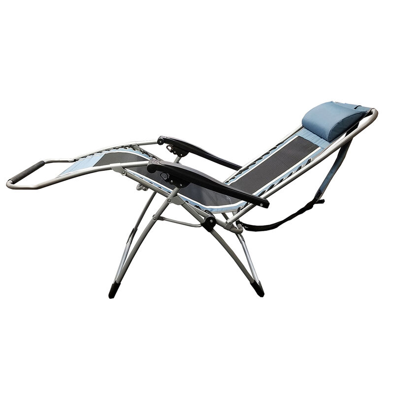 Caravan Sports Infinity OG Lounger Cool Mesh With Carry Strap Outdoor Recliner, Blue/Gray image number 2